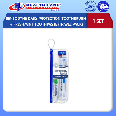 SENSODYNE HARIAN PROTECTION BERUS GIGI+FRESHPUDINAUBAT GIGI 25G (TRAVEL PACK)